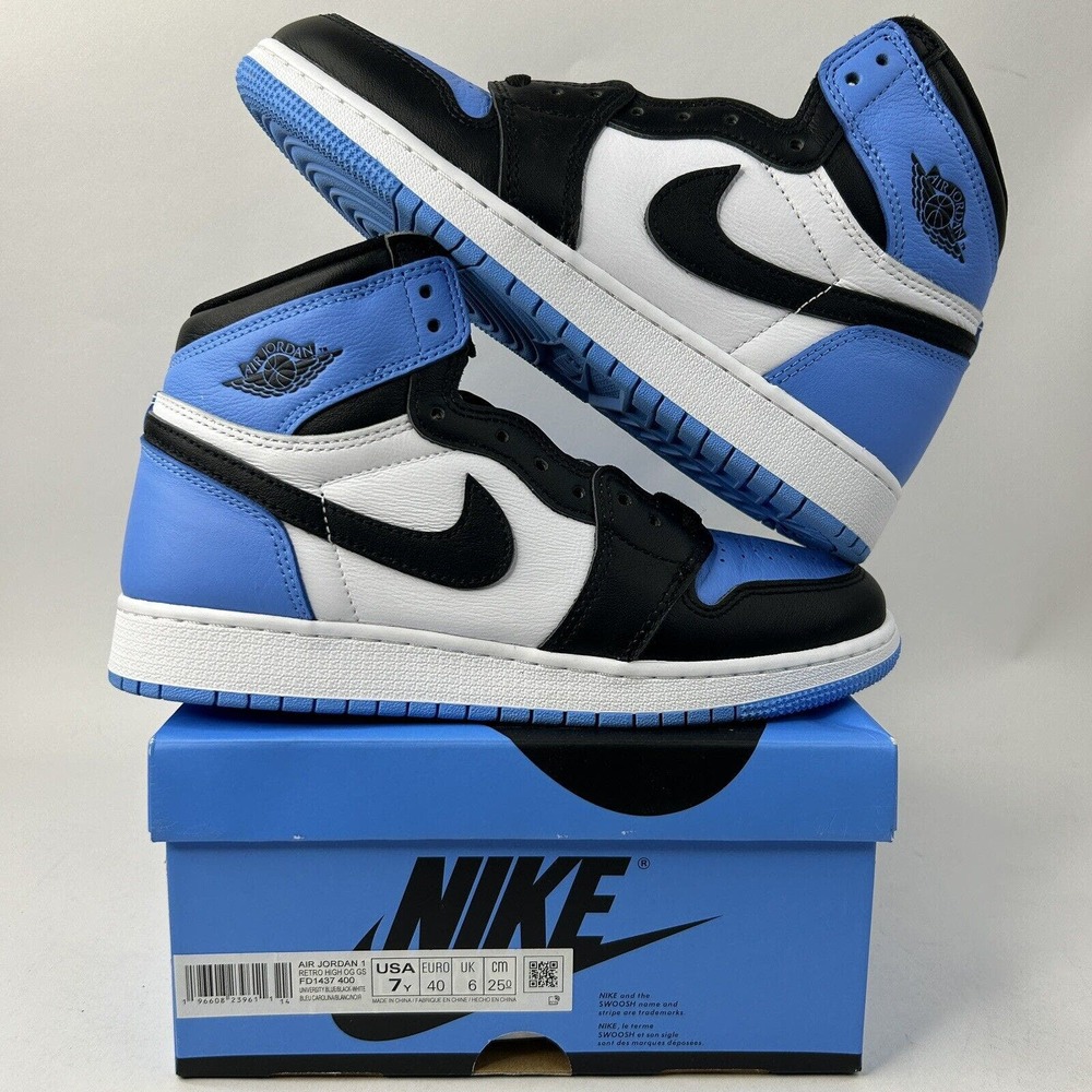 Nike Shoes Air Jordan 1 High Retro GS “UNC Toe” 2024